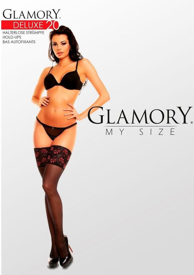 GLAMORY Hold-up kousen Deluxe met tweekleurige kant (1 paar) - Foto 4