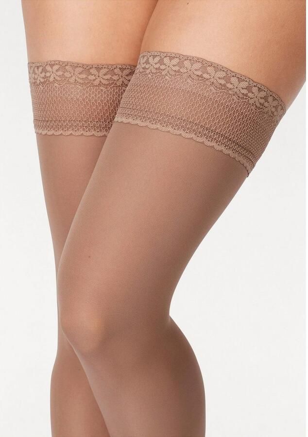 GLAMORY Hold-up kousen Vital licht steunend vermogen als zijde mat zachte kanten band (1 paar) - Foto 4