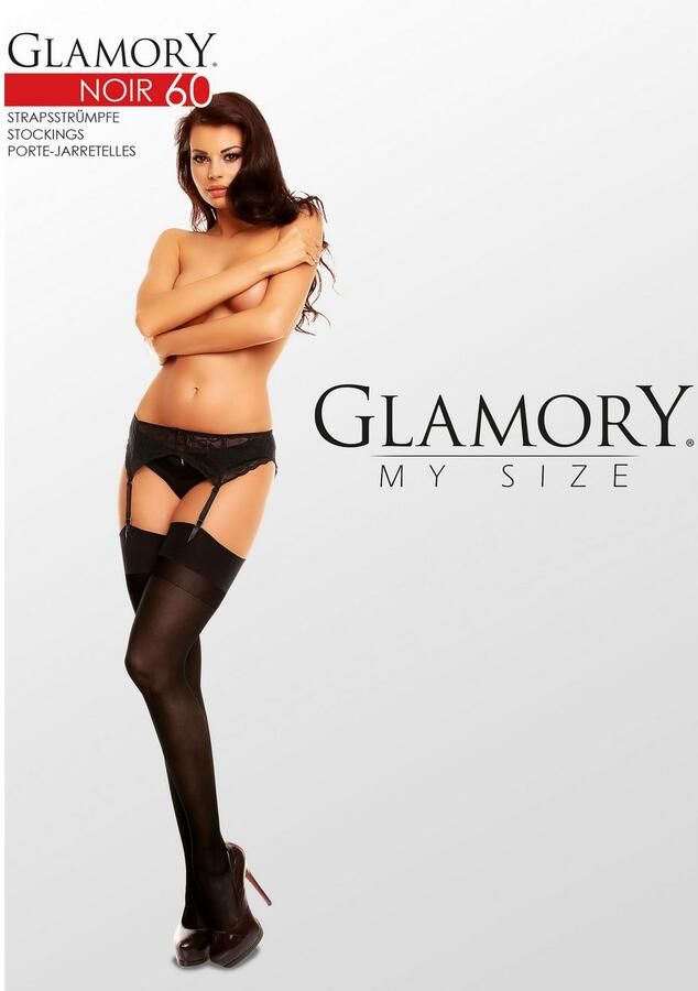 GLAMORY Jarretelkousen Noir Plus Size microvezel (1 paar)