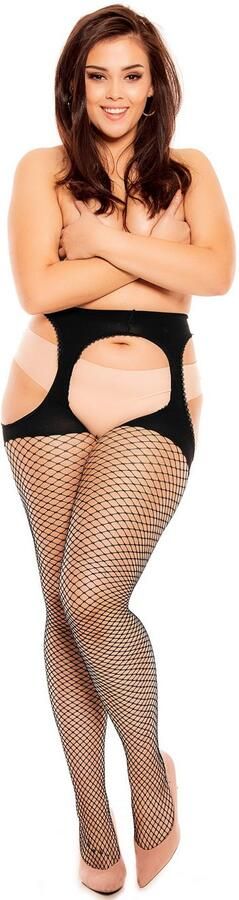 GLAMORY Netpantykousen Mesh Ouvert Plus Size Ouvert - Foto 7