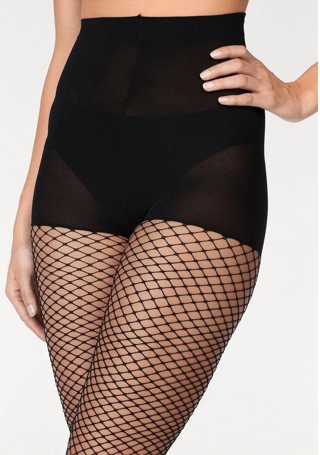 GLAMORY Netpantykousen Mesh Visnet-look t m mt. 62 zachte microvezel (1 stuk) - Foto 5