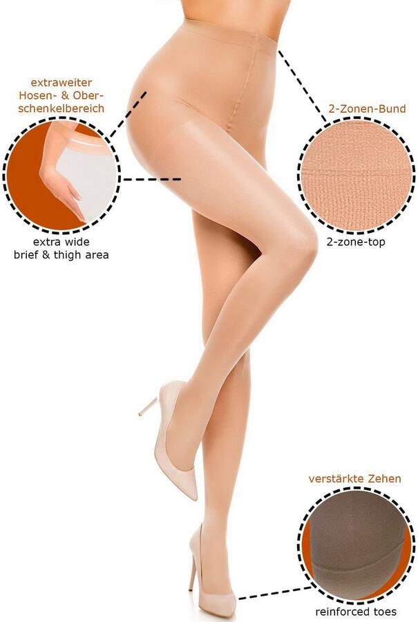 GLAMORY Panty Satijn Plus Size (1 stuk) - Foto 2