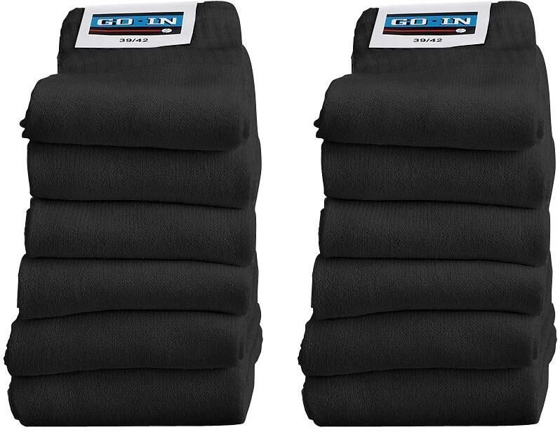 Go in Tennissokken met frotté (set 12 paar)