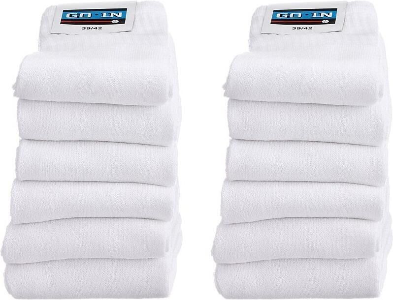 Go in Tennissokken met frotté (set 12 paar)