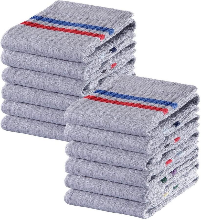 Go in Tennissokken met frotté (set 12 paar)