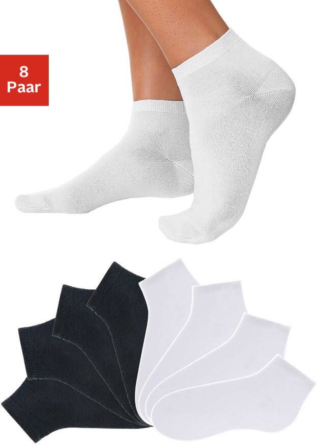 Go in Korte sokken uni in basic kleuren (set 8 paar)