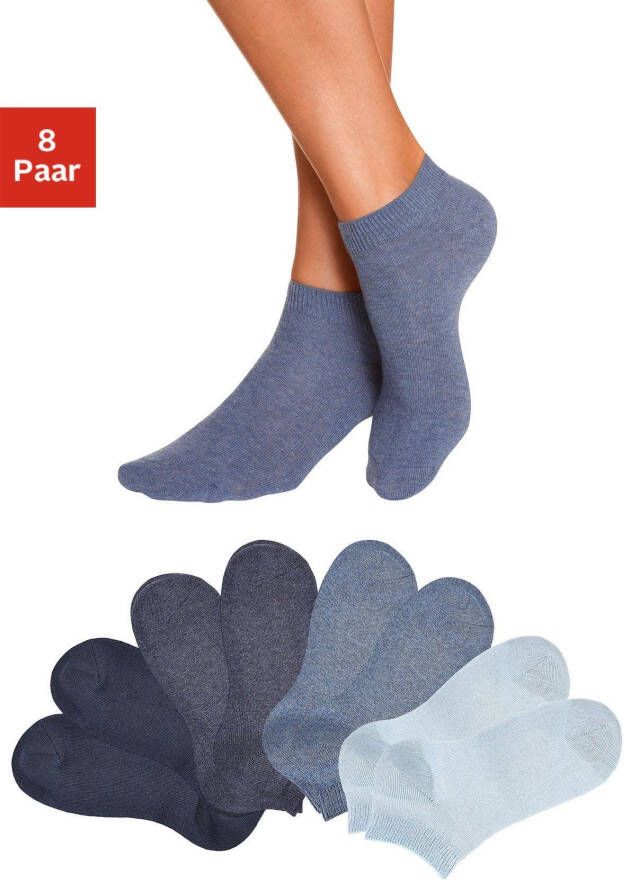 Go in Korte sokken uni in basic kleuren (set 8 paar)