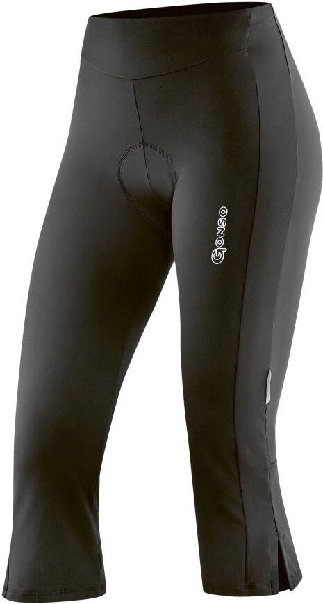 Gonso Fietsbroek Essential Tight 3 4 Flared W Dames fietsbroek met zitkussen racebroek