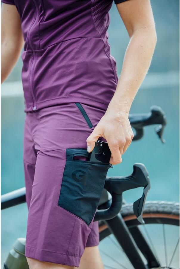 Gonso Fietsbroekje CASINA Dames fiets-short fietspants zitkussen en zakken flexibele taille - Foto 2