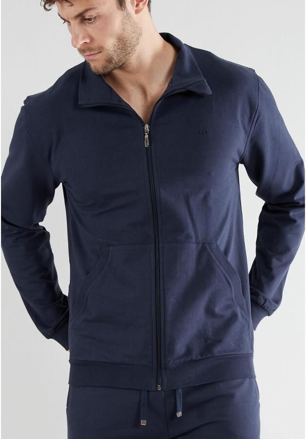 GÖTZBURG Loungepak Boston zijdelingse steekzakken bovenstuk met ritssluiting katoenmix (2-delig)