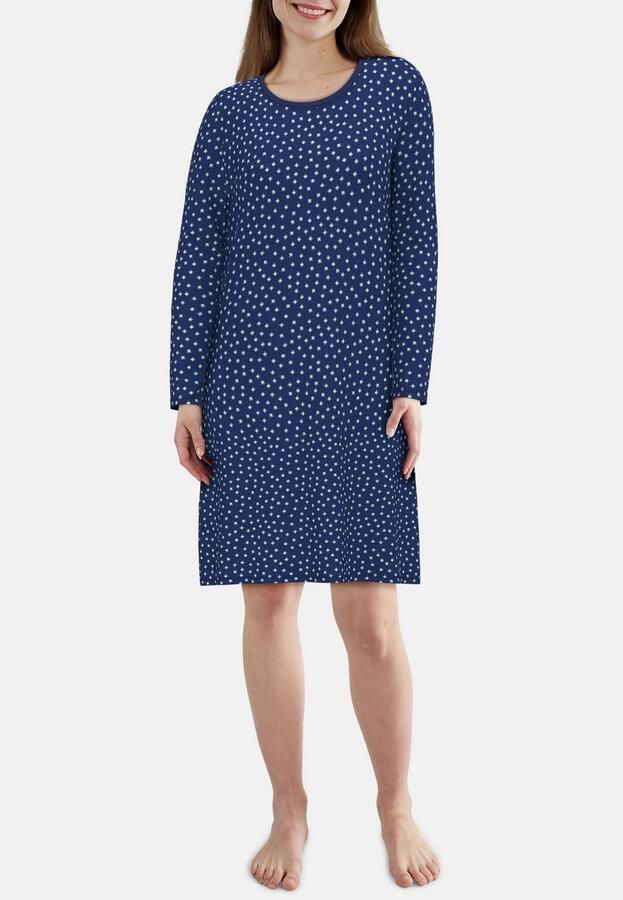 GÖTZBURG Nachthemd Katerini Ronde hals lange mouwen katoen met patroon - Foto 2