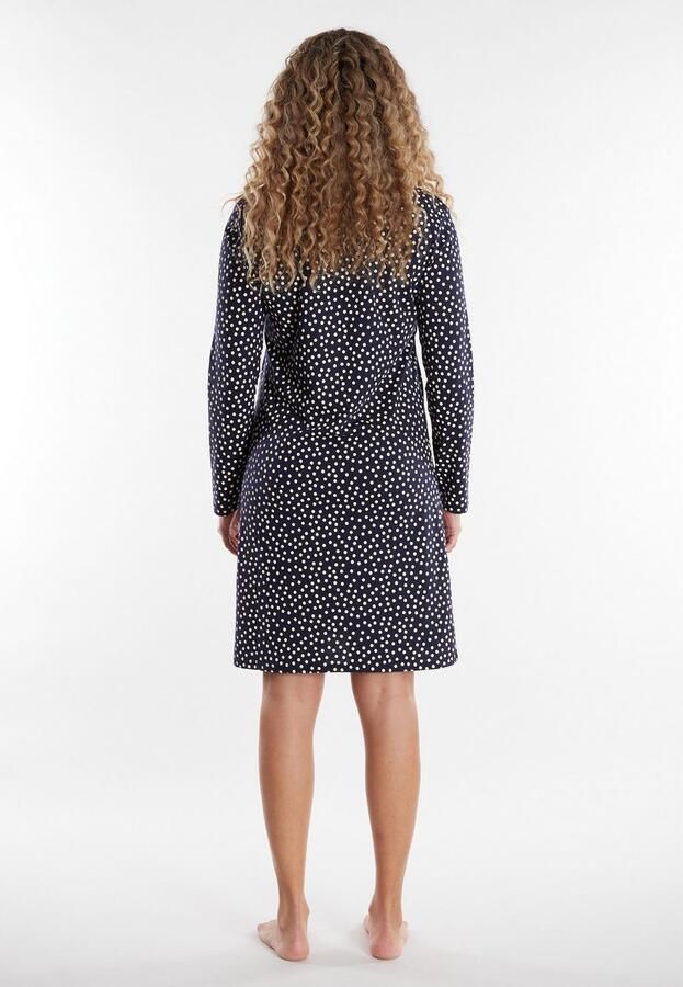 GÖTZBURG Nachthemd Marseille gestippeld lange mouwen ronde hals katoen elastisch - Foto 2