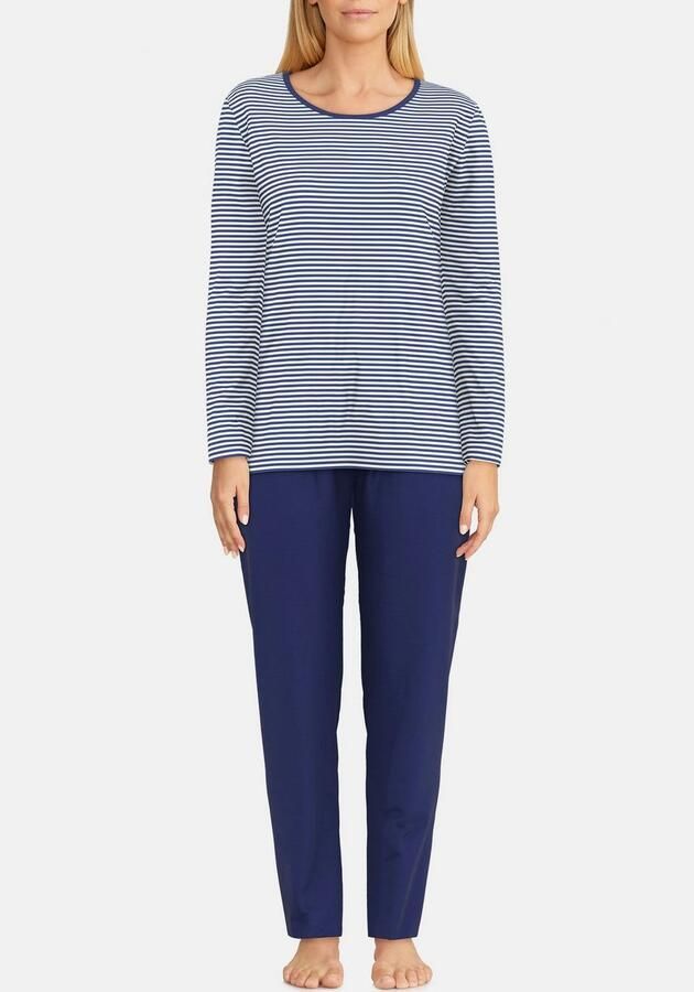GÖTZBURG Pyjama Alexandrië Lange mouw ronde hals lange broek katoen comfortabel (2-delig)