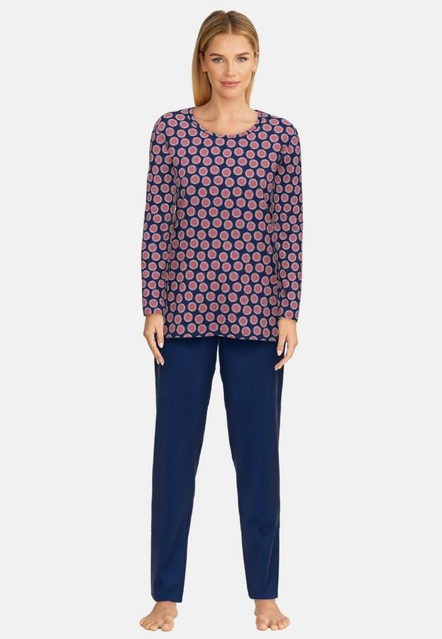 GÖTZBURG Pyjama Herfstbloei Lange mouw ronde hals katoen zacht strijkvrij (2-delig)