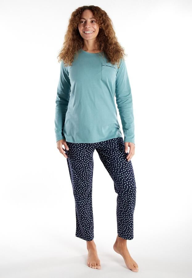 GÖTZBURG Pyjama Katerini Ronde hals lange mouw lange broek katoen comfortabel (2-delig)
