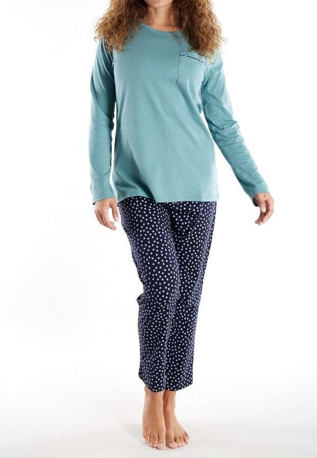 GÖTZBURG Pyjama Katerini Ronde hals lange mouw lange broek katoen comfortabel (2-delig) - Foto 2