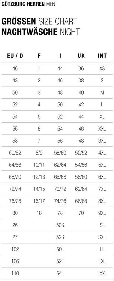 GÖTZBURG Pyjama Manhattan Lange mouw V-hals lange broek V-hals katoen (2-delig)