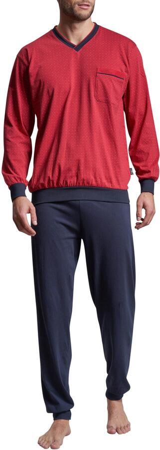 GÖTZBURG Pyjama Manhattan Lange mouw V-hals lange broek V-hals katoen (2-delig) - Foto 6