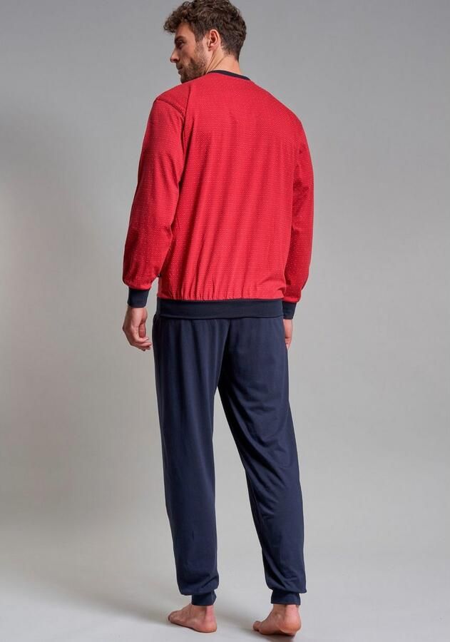 GÖTZBURG Pyjama Manhattan Lange mouw V-hals lange broek V-hals katoen (2-delig) - Foto 2
