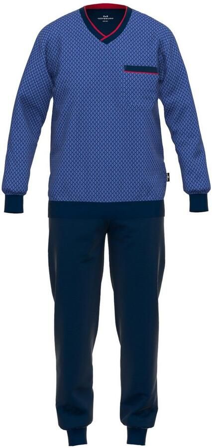GÖTZBURG Pyjama Manhattan Lange mouw V-hals lange broek V-hals katoen (2-delig) - Foto 4