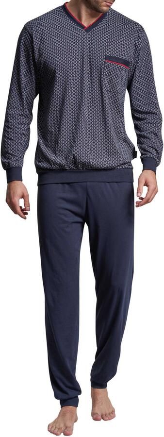 GÖTZBURG Pyjama hattan Lange mouw V-hals lange broek V-hals katoen (2-delig) - Foto 6