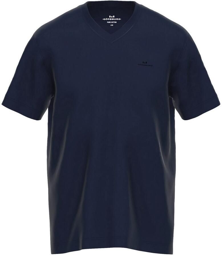 GÖTZBURG Pyjama top New York V-hals korte mouw huidvriendelijk comfortabel los katoen