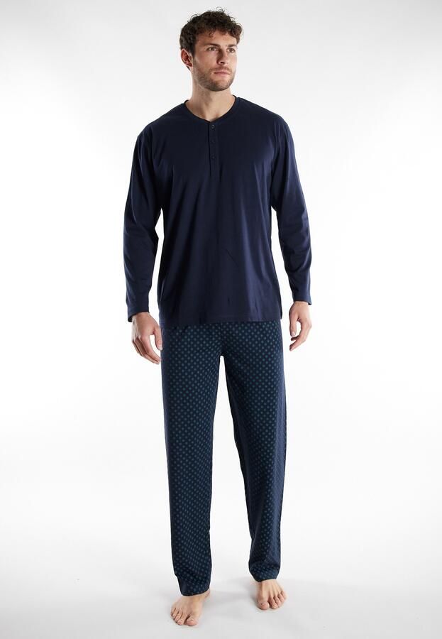 GÖTZBURG Pyjama VOLOS Lange mouw ronde hals lange broek katoen comfortabel (2-delig) - Foto 7