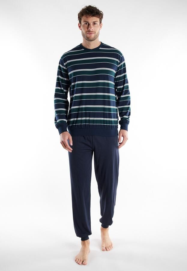 GÖTZBURG Pyjama VOLOS Lange mouw ronde hals lange broek katoenmix comfortabel (2-delig) - Foto 7