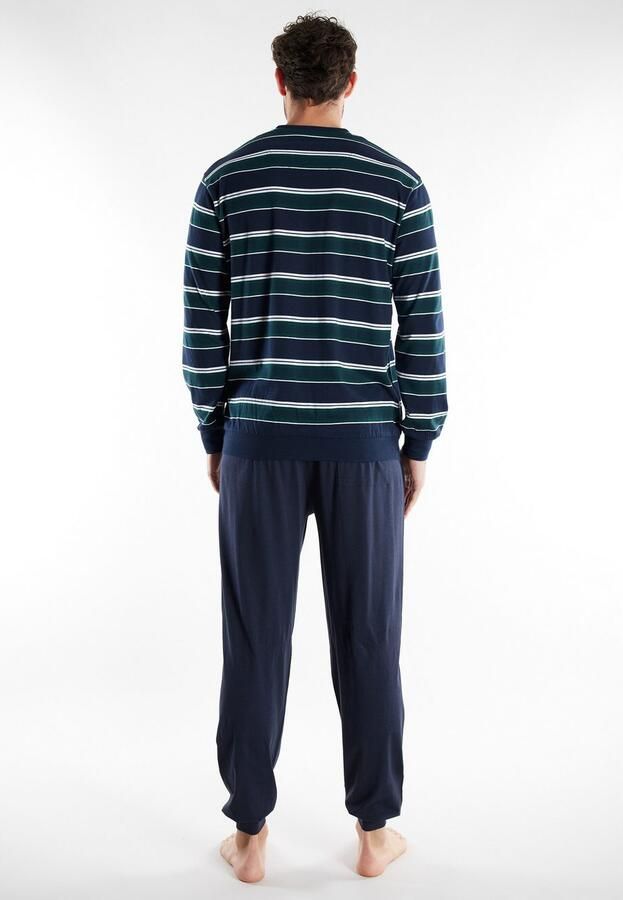 GÖTZBURG Pyjama VOLOS Lange mouw ronde hals lange broek katoenmix comfortabel (2-delig) - Foto 3