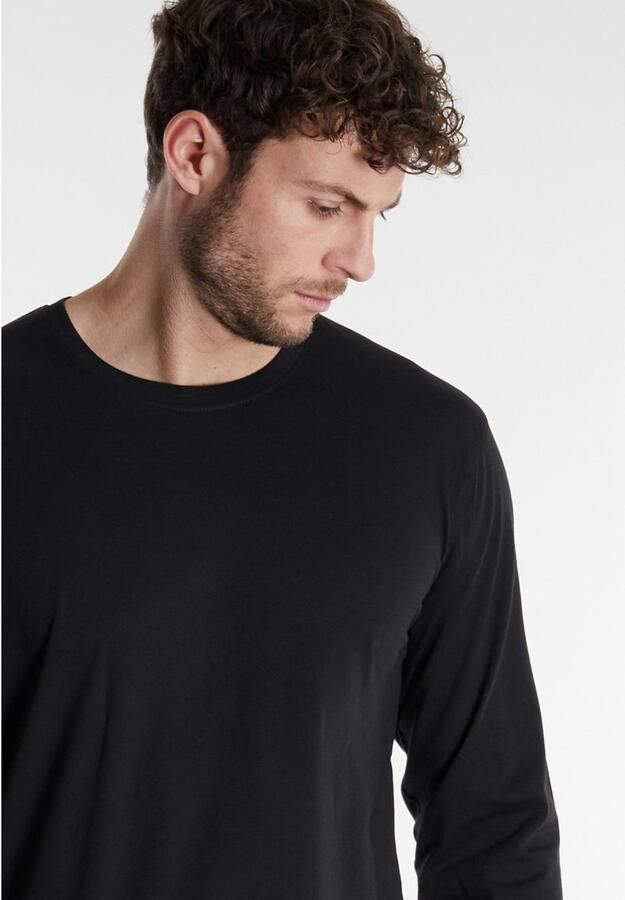 GÖTZBURG Shirt met lange mouwen California basic lange mouw comfortabel ronde hals los 100% katoen (Set van 2) - Foto 3
