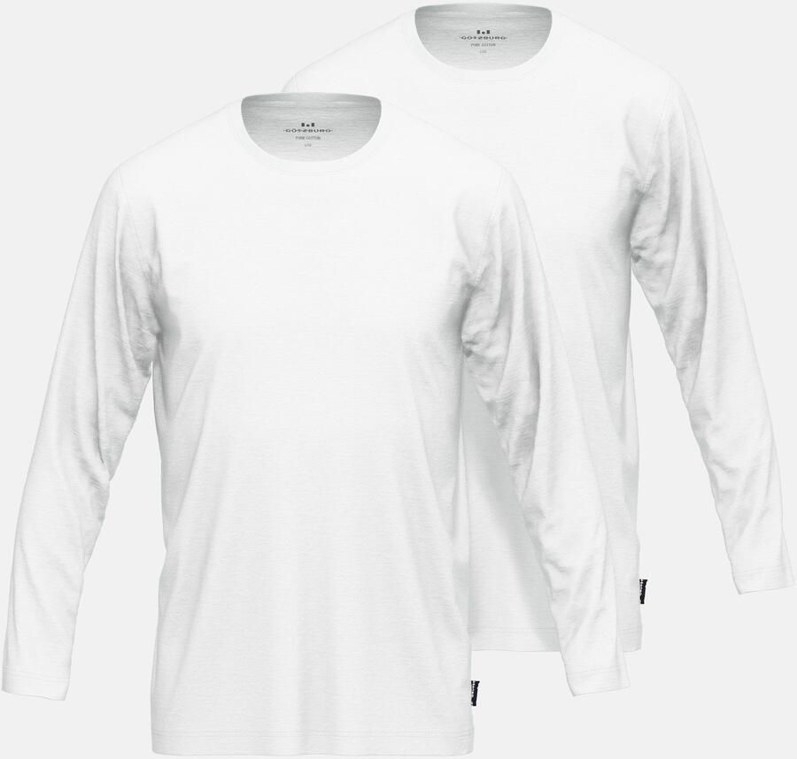 GÖTZBURG Shirt met lange mouwen California basic lange mouw comfortabel ronde hals los 100% katoen (Set van 2) - Foto 6