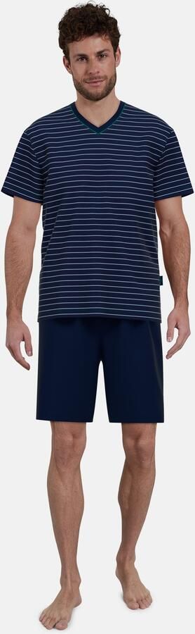 GÖTZBURG Shortama Bray Korte mouw V-hals korte broek katoenmix verkoelend strijkvrij (2-delig) - Foto 5