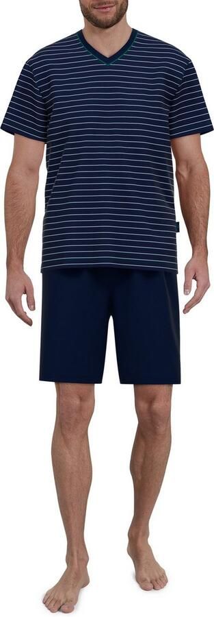 GÖTZBURG Shortama Bray Korte mouw V-hals korte broek katoenmix verkoelend strijkvrij (2-delig) - Foto 4