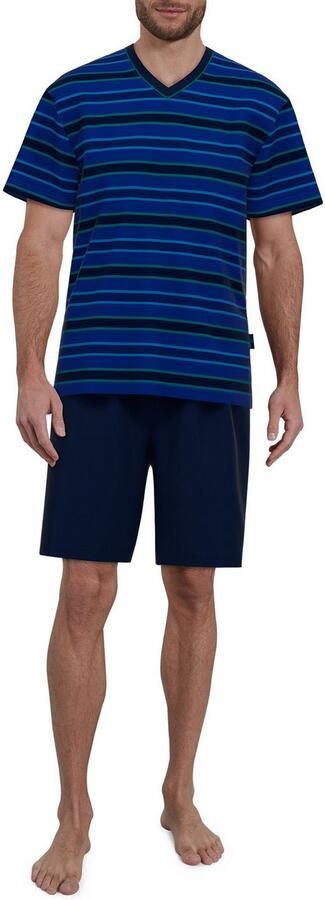 GÖTZBURG Shortama Bray V-hals korte mouw korte broek katoenmix verkoelend zacht (2-delig) - Foto 4