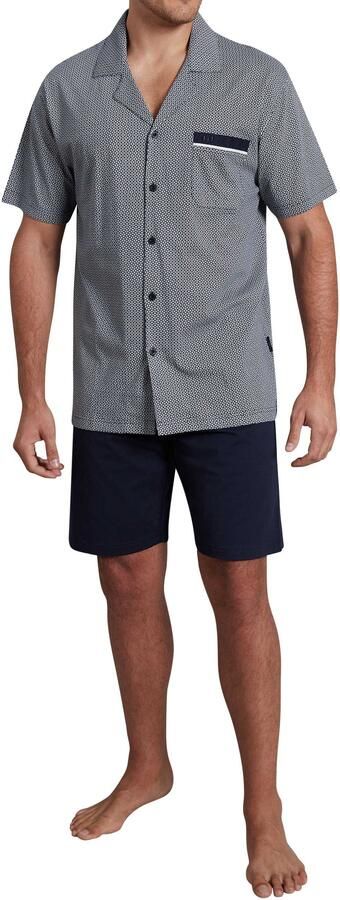 GÖTZBURG Shortama Brooklyn Korte mouw V-hals met kraag korte broek katoen zacht (2-delig) - Foto 6