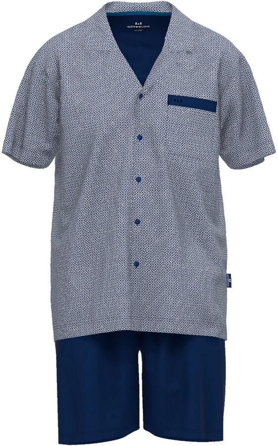 GÖTZBURG Shortama Brooklyn Korte mouw V-hals met kraag korte broek katoen zacht (2-delig) - Foto 4