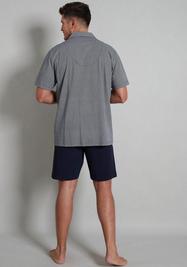 GÖTZBURG Shortama Brooklyn Korte mouw V-hals met kraag korte broek katoen zacht (2-delig) - Foto 2