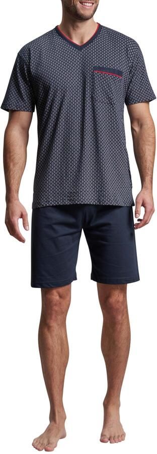 GÖTZBURG Shortama hattan Korte mouw V-hals korte broek katoen zacht (2-delig) - Foto 7