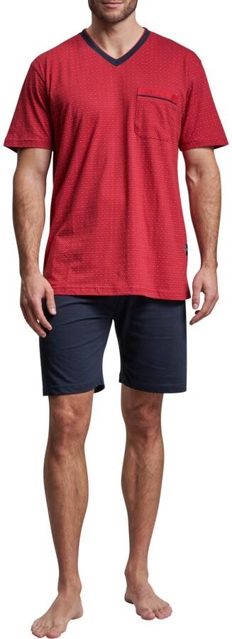 GÖTZBURG Shortama hattan Korte mouw V-hals korte broek katoen zacht (2-delig) - Foto 7