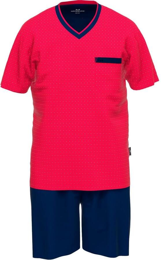 GÖTZBURG Shortama hattan Korte mouw V-hals korte broek katoen zacht (2-delig) - Foto 5