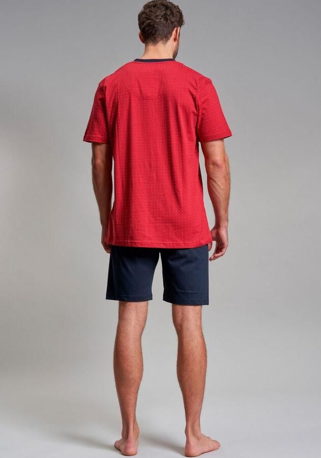 GÖTZBURG Shortama hattan Korte mouw V-hals korte broek katoen zacht (2-delig) - Foto 2