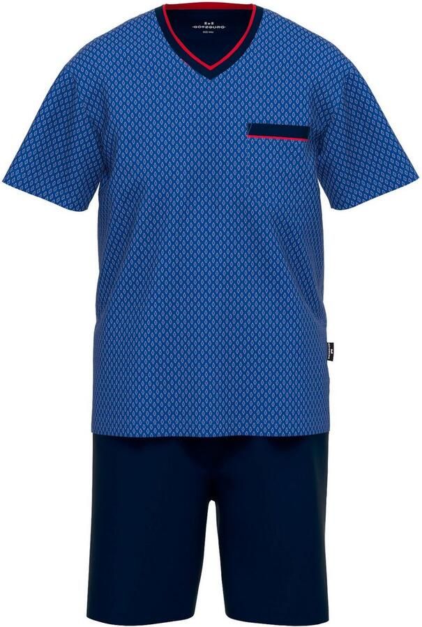 GÖTZBURG Shortama hattan Korte mouw V-hals korte broek katoen zacht (2-delig) - Foto 5