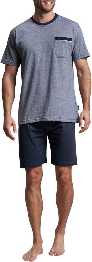 GÖTZBURG Shortama Upper West Korte mouw ronde hals korte broek katoenmix zacht (2-delig) - Foto 6