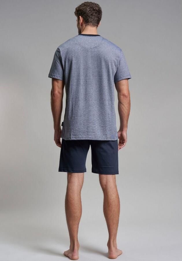 GÖTZBURG Shortama Upper West Korte mouw ronde hals korte broek katoenmix zacht (2-delig) - Foto 2