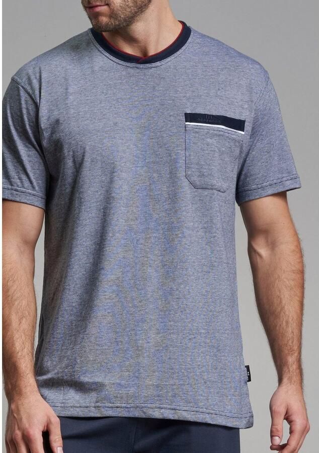 GÖTZBURG Shortama Upper West Korte mouw ronde hals korte broek katoenmix zacht (2-delig)