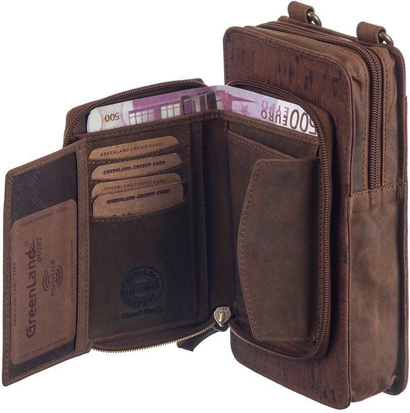 GreenLand Nature Gsm-tasje NATURE leather-cork met opgestikte portemonnee - Foto 2