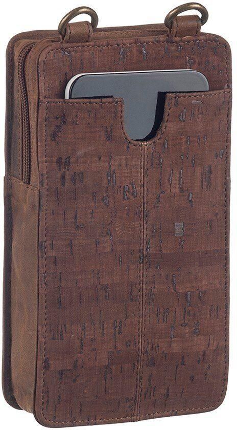 GreenLand Nature Gsm-tasje NATURE leather-cork met opgestikte portemonnee - Foto 3