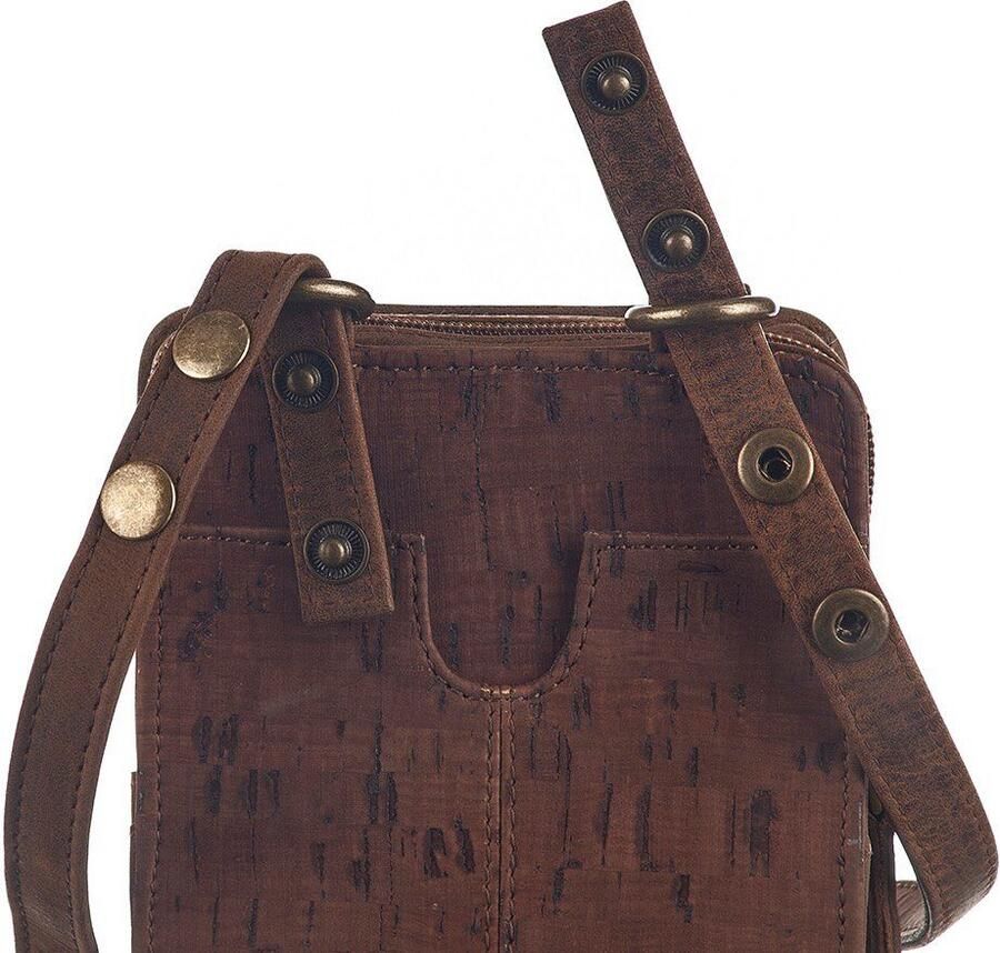 GreenLand Nature Gsm-tasje NATURE leather-cork met opgestikte portemonnee - Foto 1