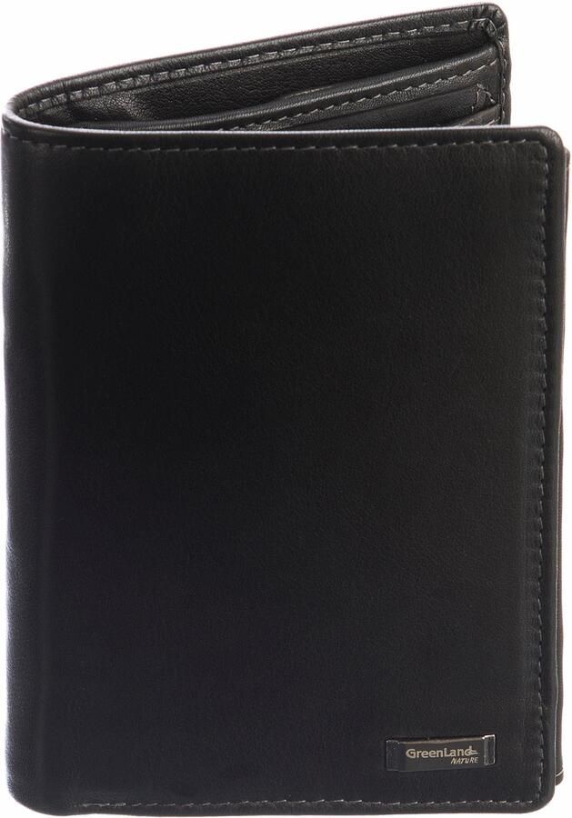 GreenLand Nature Portemonnee Black Nappa met rfid-coating