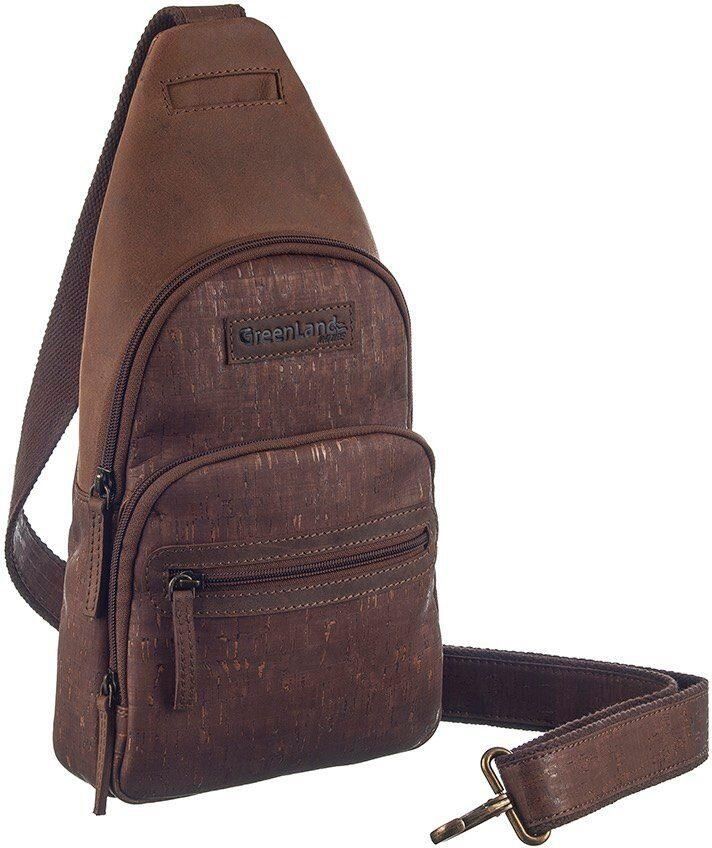 GreenLand Nature Rugzak NATURE leather-cork Aan de rechterkant of links te dragen